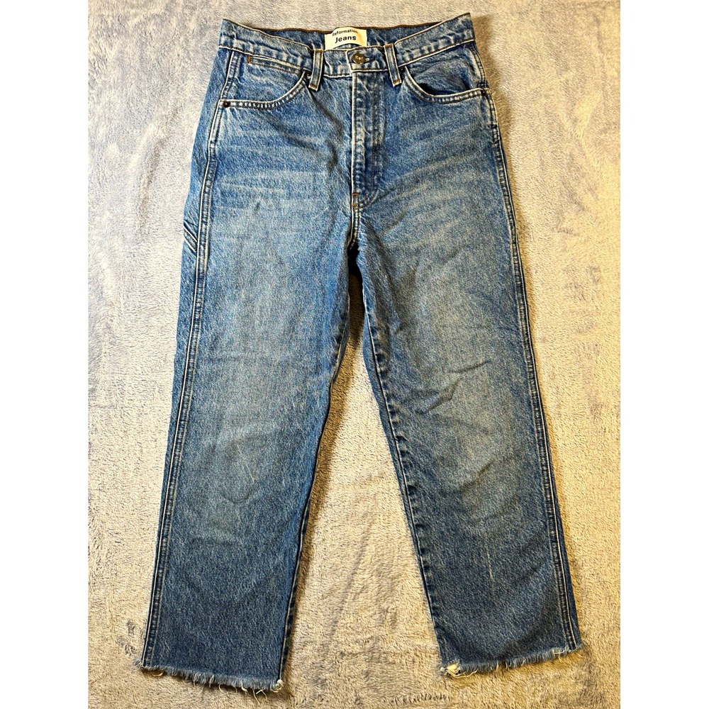 Reformation Star Jean Iskar Blue Denim Womens 28 High Rise Cropped 28x24